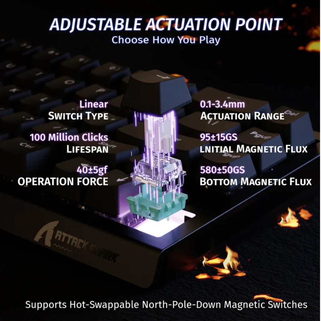 Attack Shark X68 HE - Wired Mechanical Gaming Keyboard - Image 12