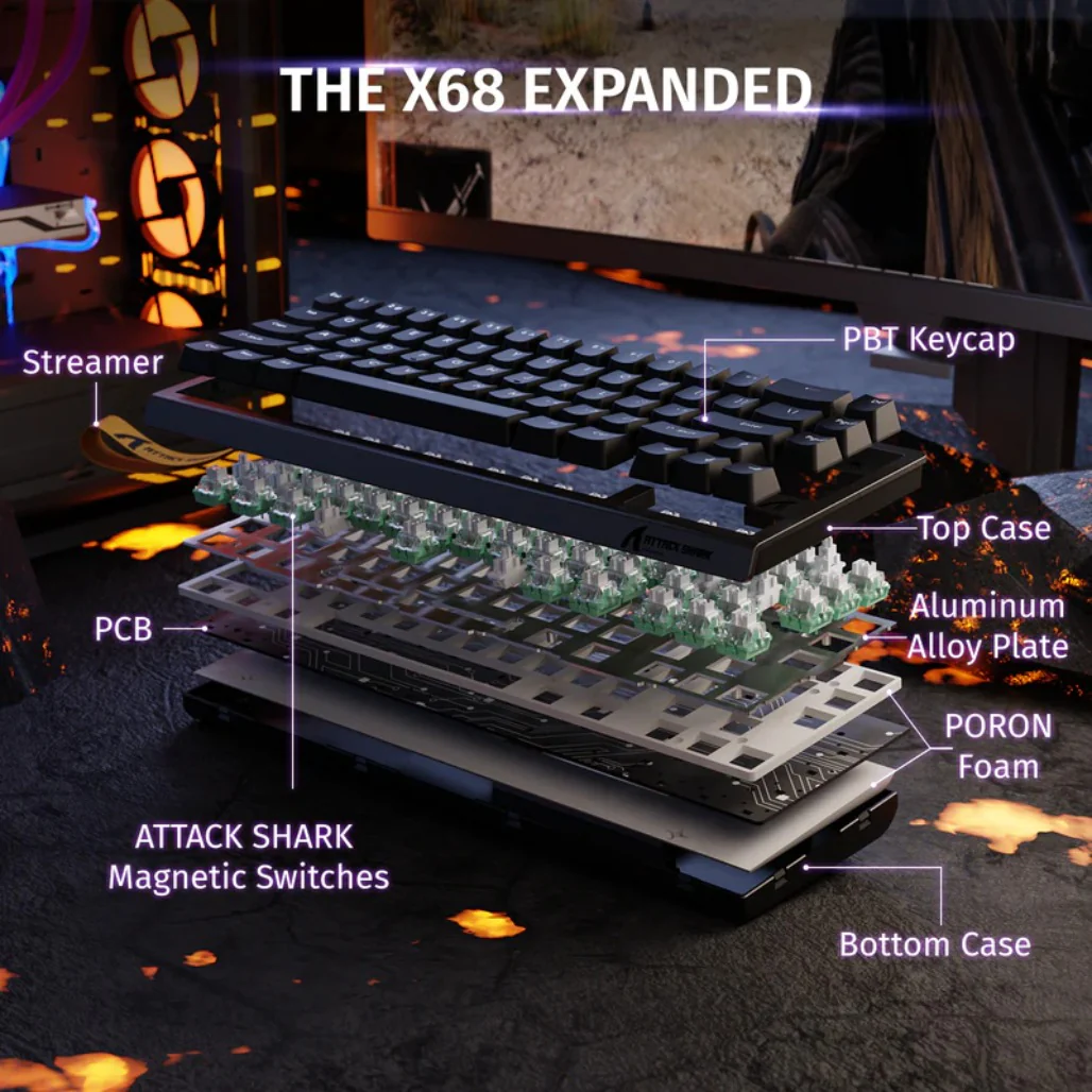 Attack Shark X68 HE - Wired Mechanical Gaming Keyboard - Image 18