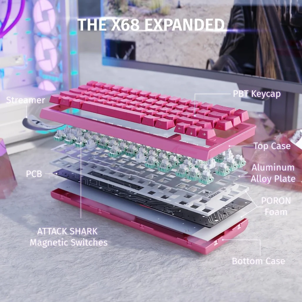 Attack Shark X68 HE - Wired Mechanical Gaming Keyboard - Image 19
