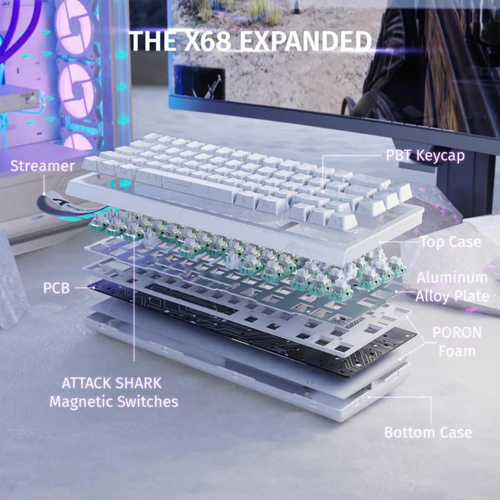 Attack Shark X68 HE - Wired Mechanical Gaming Keyboard - Image 20