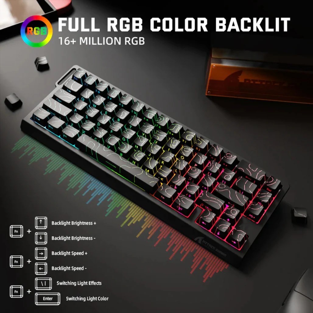 Attack Shark X68 Pro HE - Wireless Mechanical Gaming Keyboard - Image 4