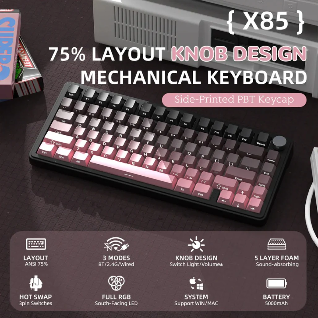 Attack Shark X85 - Wireless Mechanical Gaming Keyboard - Image 8