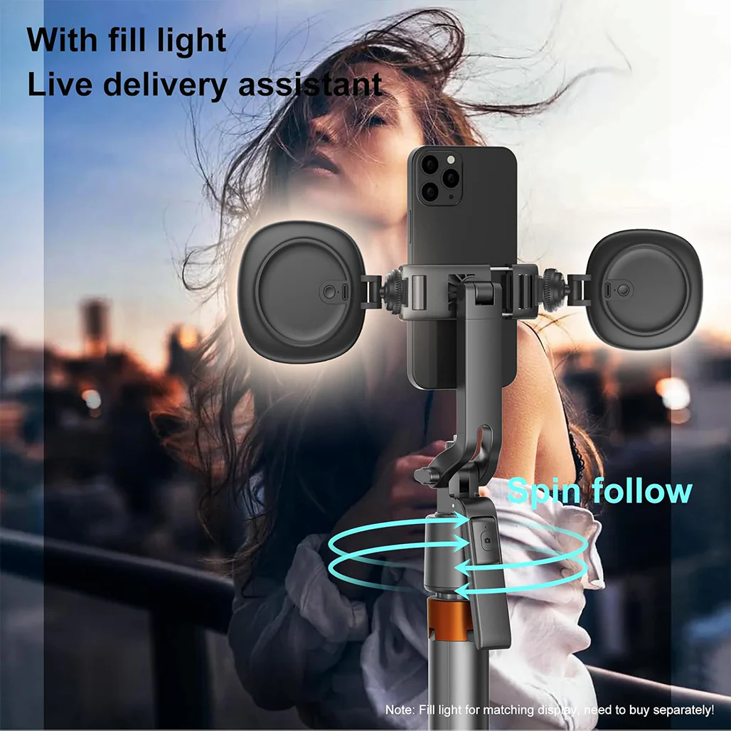 Auto Face Tracking Tripod 70" – 360° AI Smart Selfie Stick with Remote, Gesture Control & No App Required – Tall Phone Tripod for iPhone, Android, TikTok, YouTube & Live Streaming - Image 7
