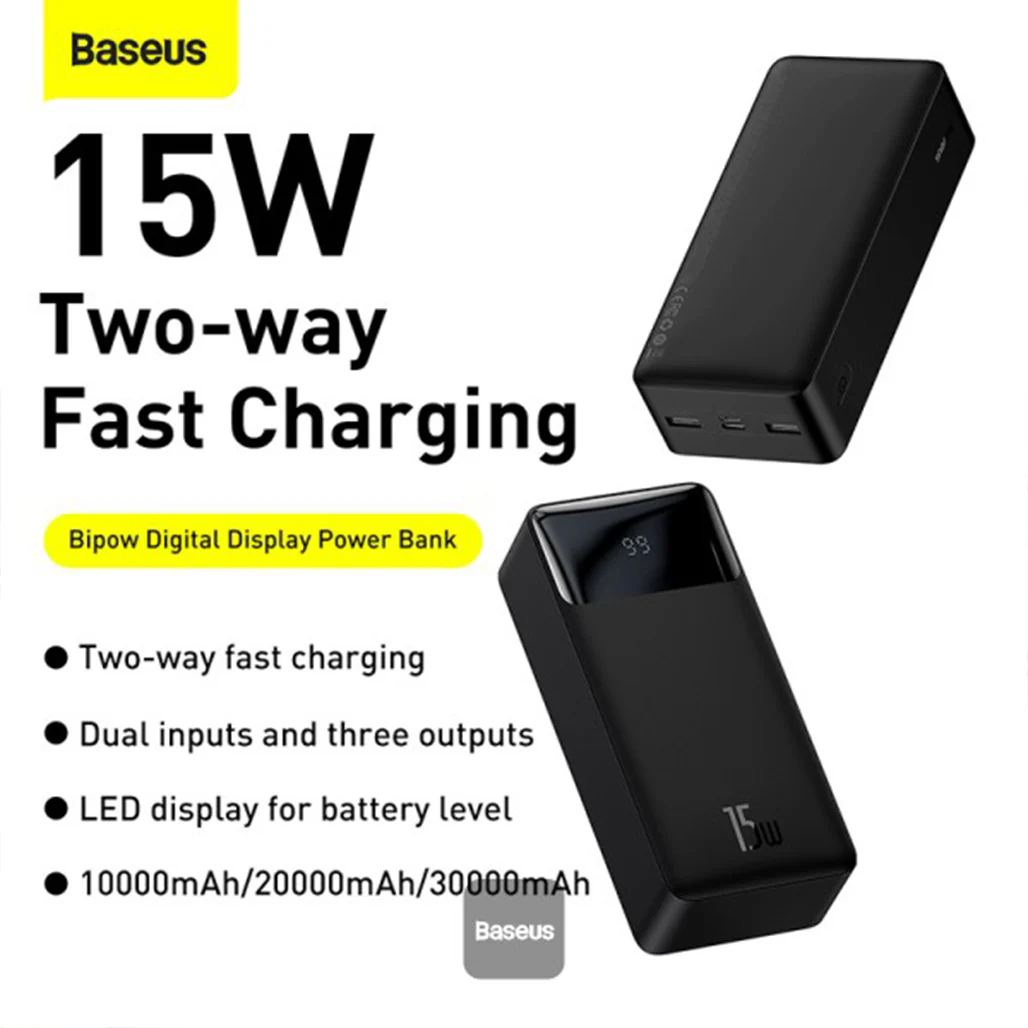Baseus 30000mAh Power Bank 15W – High-Capacity Portable Charger with Fast Charging - Image 7