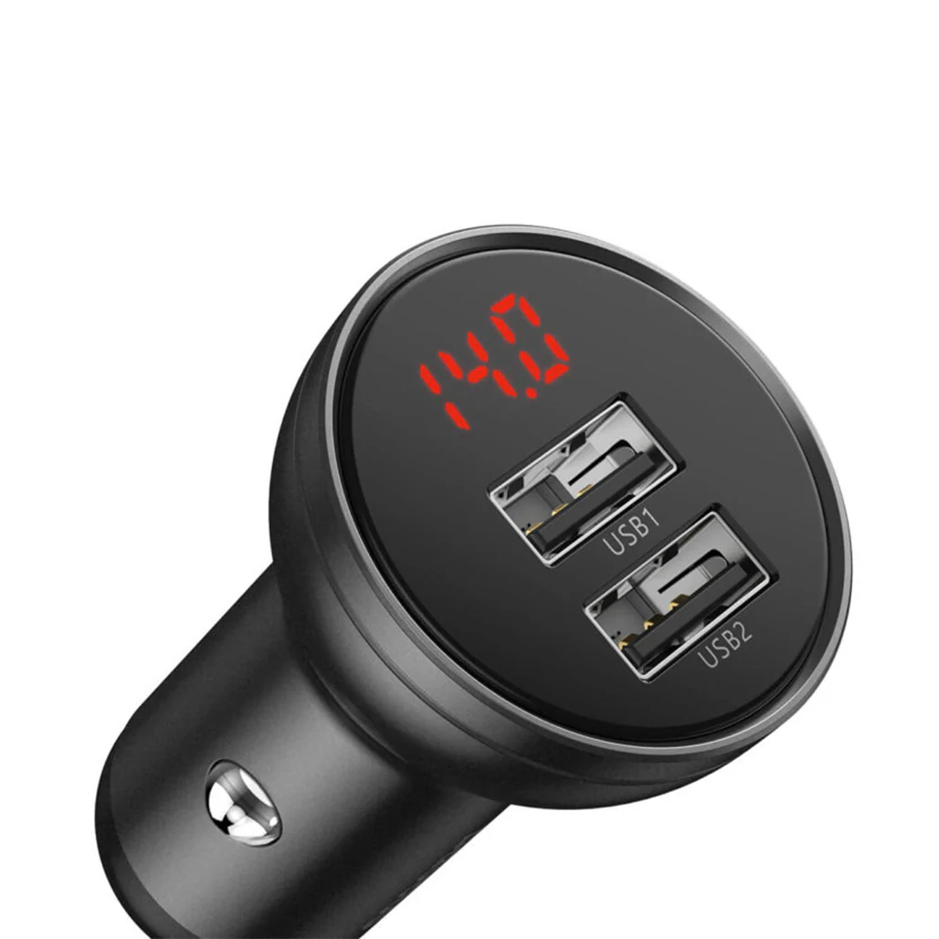 Baseus Car Charger Dual USB 4.8A 24W with 3-in-1 Cable 1m - TZCCBX-0G - Image 3