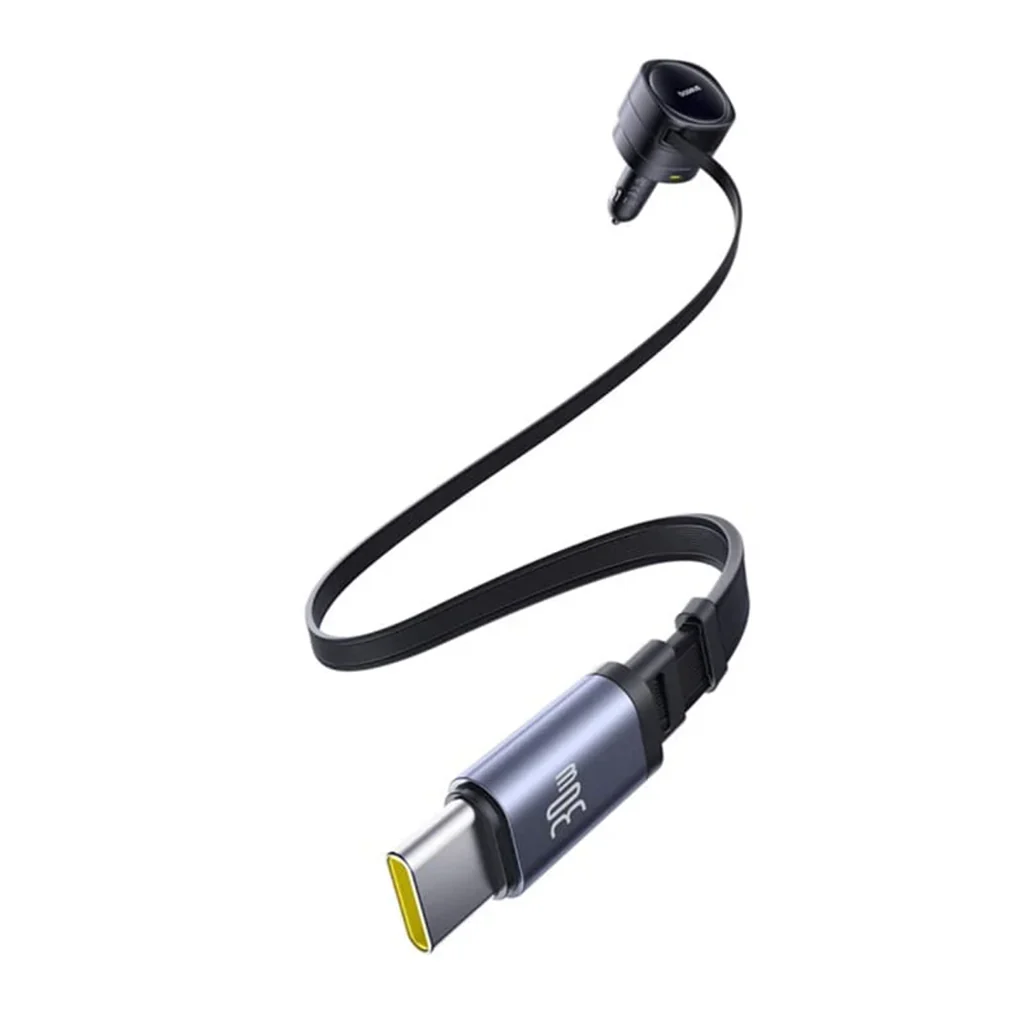 Baseus Enjoyment Max 90W Car Charger – Dual Retractable USB-C Cables, USB-C & USB-A Ports - Image 5