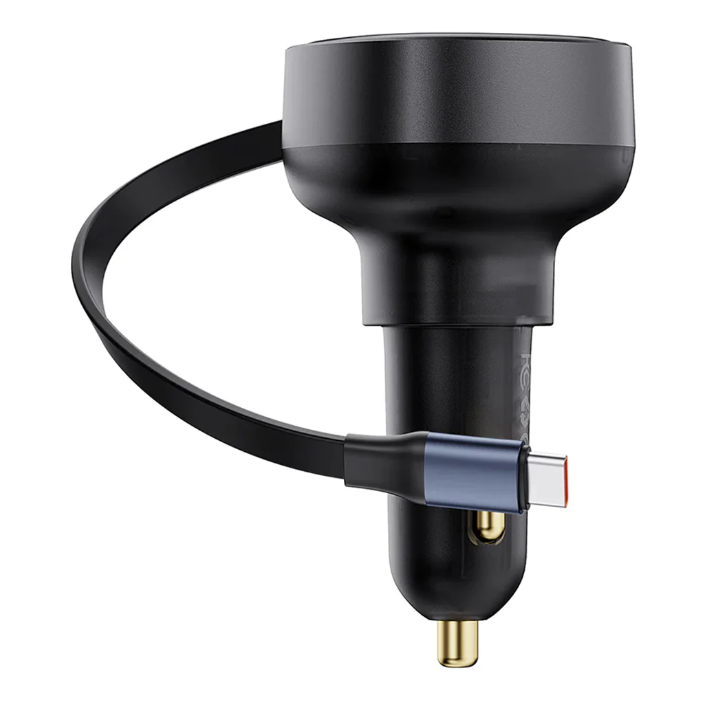 Baseus Enjoyment Pro - Retractable USB-C Car Charger 60W - Image 4