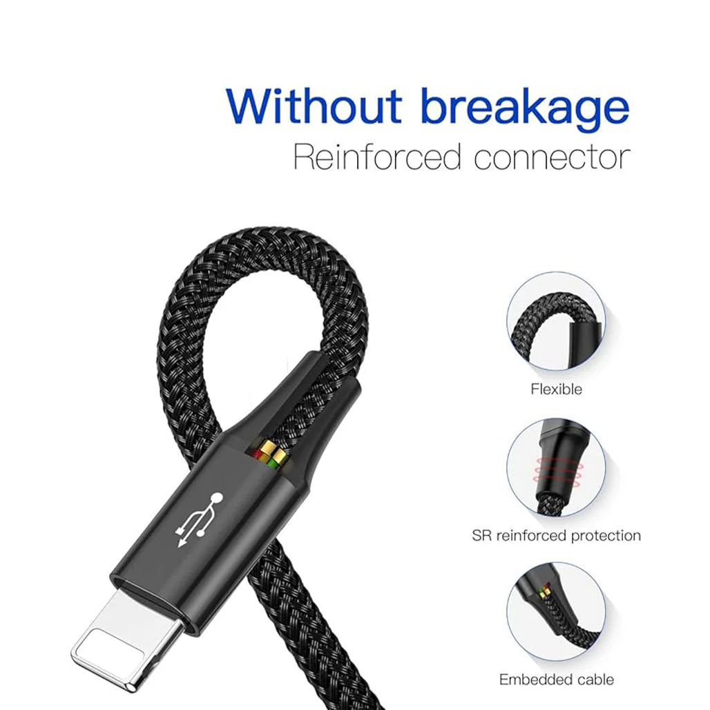 Baseus Fast 4in1 Cable For lightning + Type-C (2) Micro 3.5A 1.2M, CA1T4-B01 - Image 3