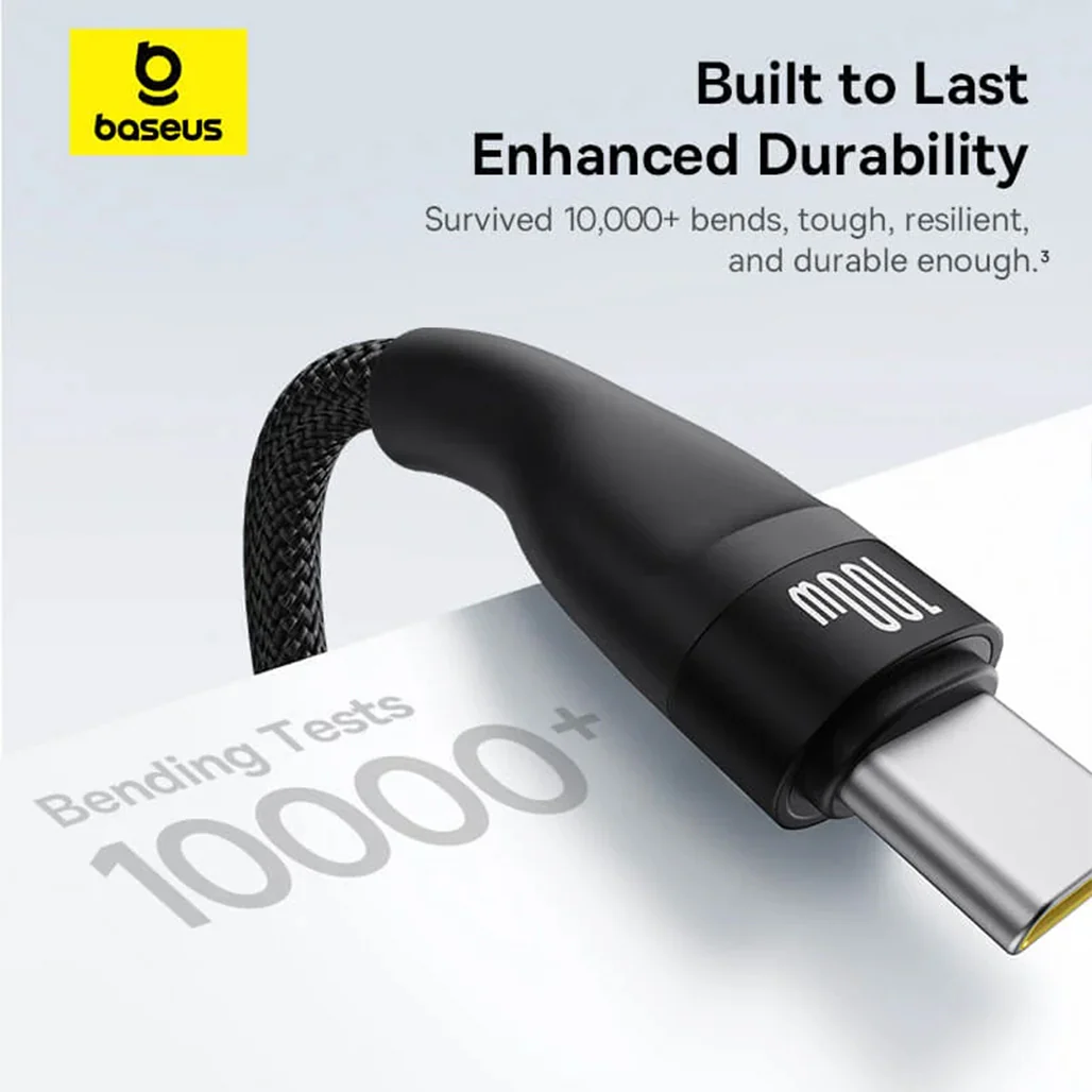 Baseus Flash Series 3 Type-C to C+C+C Fast Charging Cable | 3-in-1 100W Power Deliver - Image 9