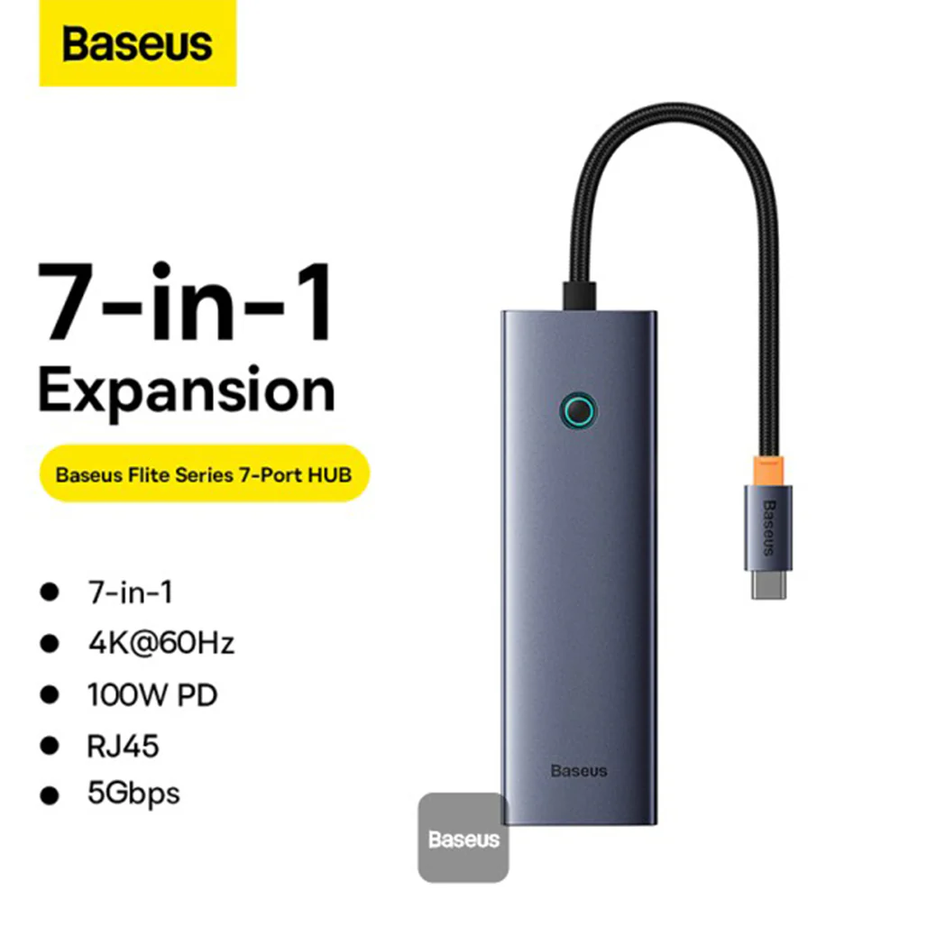 Baseus Flite Series 7-Port HUB Docking Station - Image 3