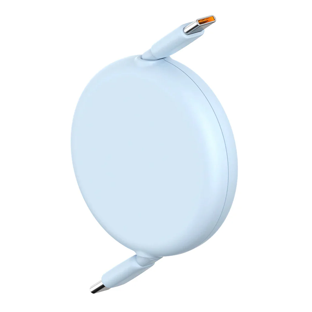 Baseus Free2Draw Mini Retractable Type-C to Type-C Charging Cable 100W - Blue - Image 4