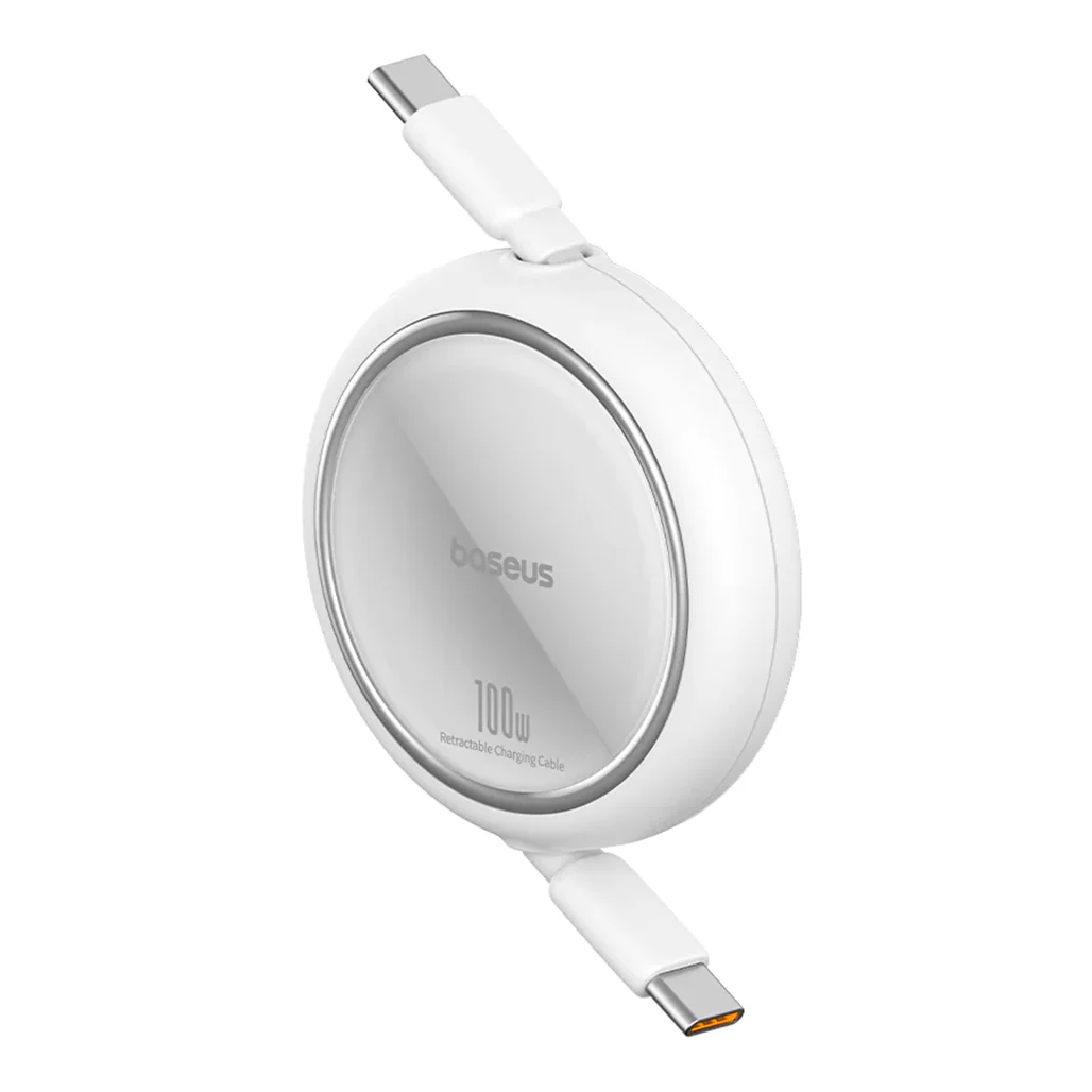 Baseus Free2Draw Mini Retractable Type-C to Type-C Charging Cable 100W - White - Image 3