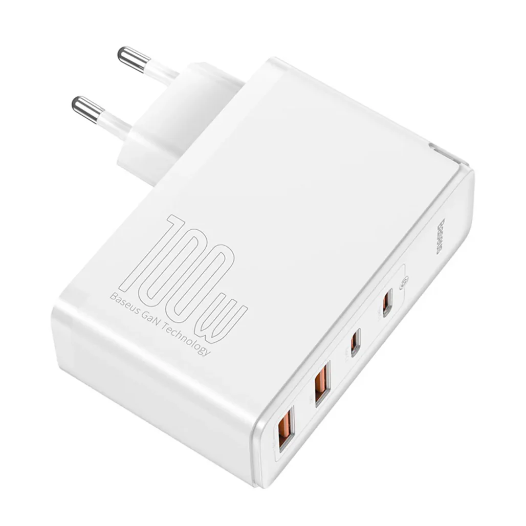 Baseus GaN2 4-Port Fast Charger 100W - White - Image 5