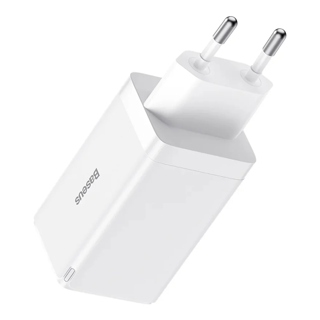 Baseus GaN5 Pro 3-Port Fast Charger 65W - White - Image 5