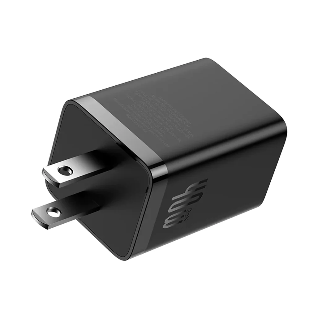 Baseus GaN5 Pro Dual USB-C Fast Charger 40W Adapter - Black - Image 5