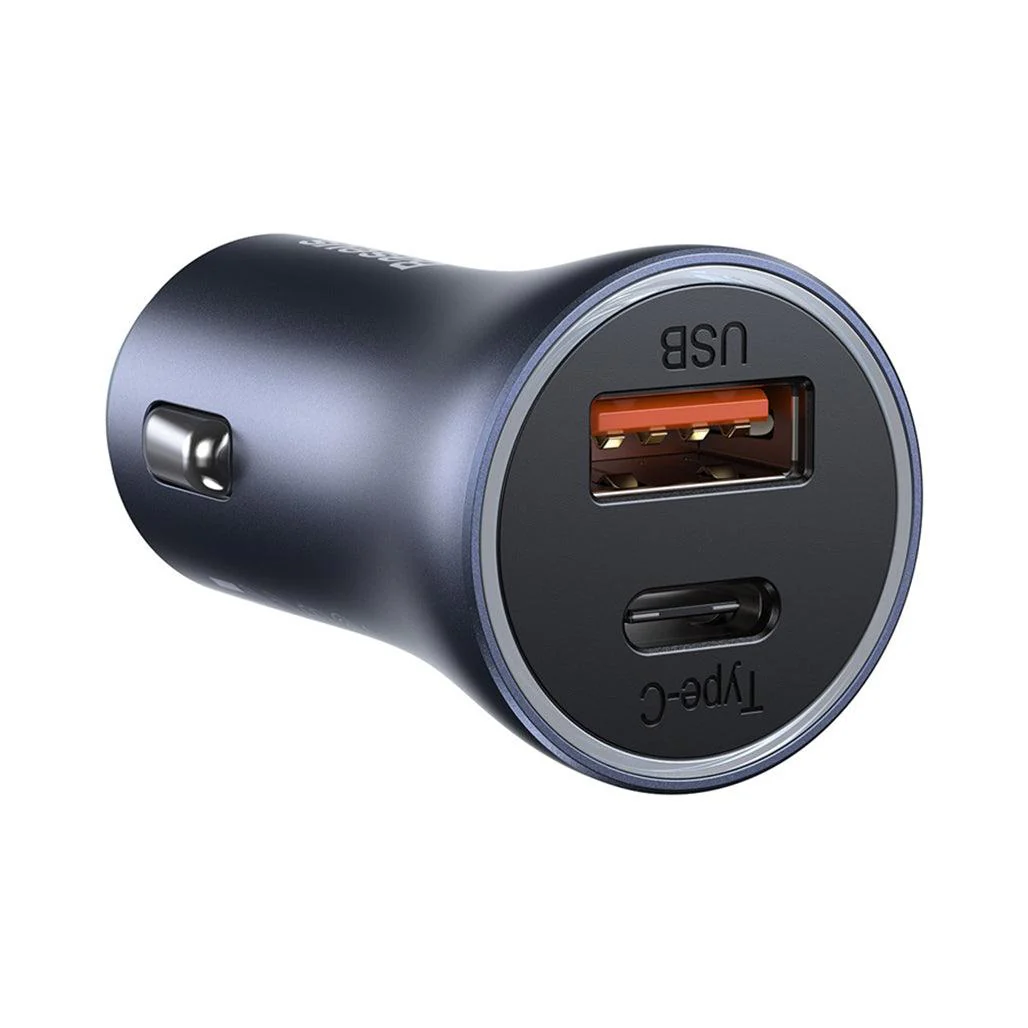 Baseus Golden Contactor Pro Dual Quick Car Charger U+C 40W (with Simple Wisdom Cable C to iP 1M) - Image 5