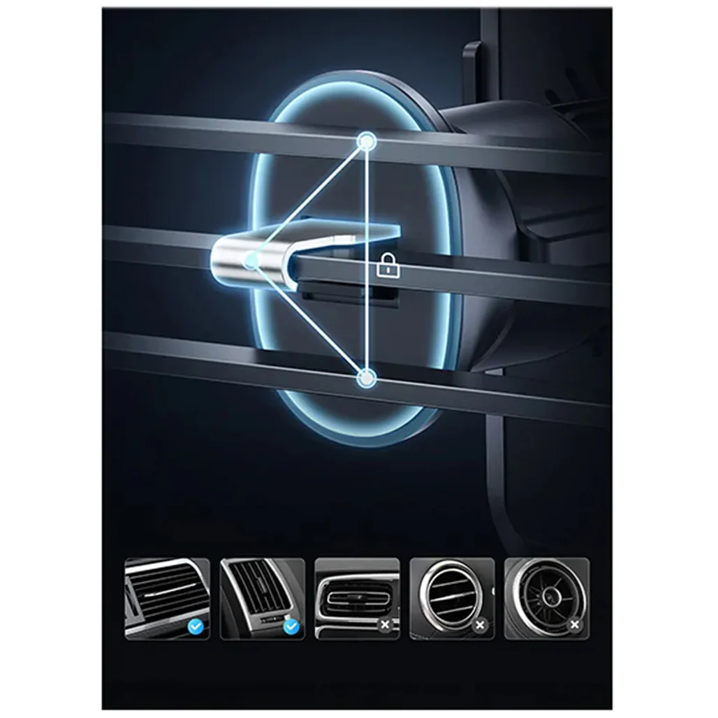Baseus Halo - Electric Wireless Charging Car Mount 15W - Image 7