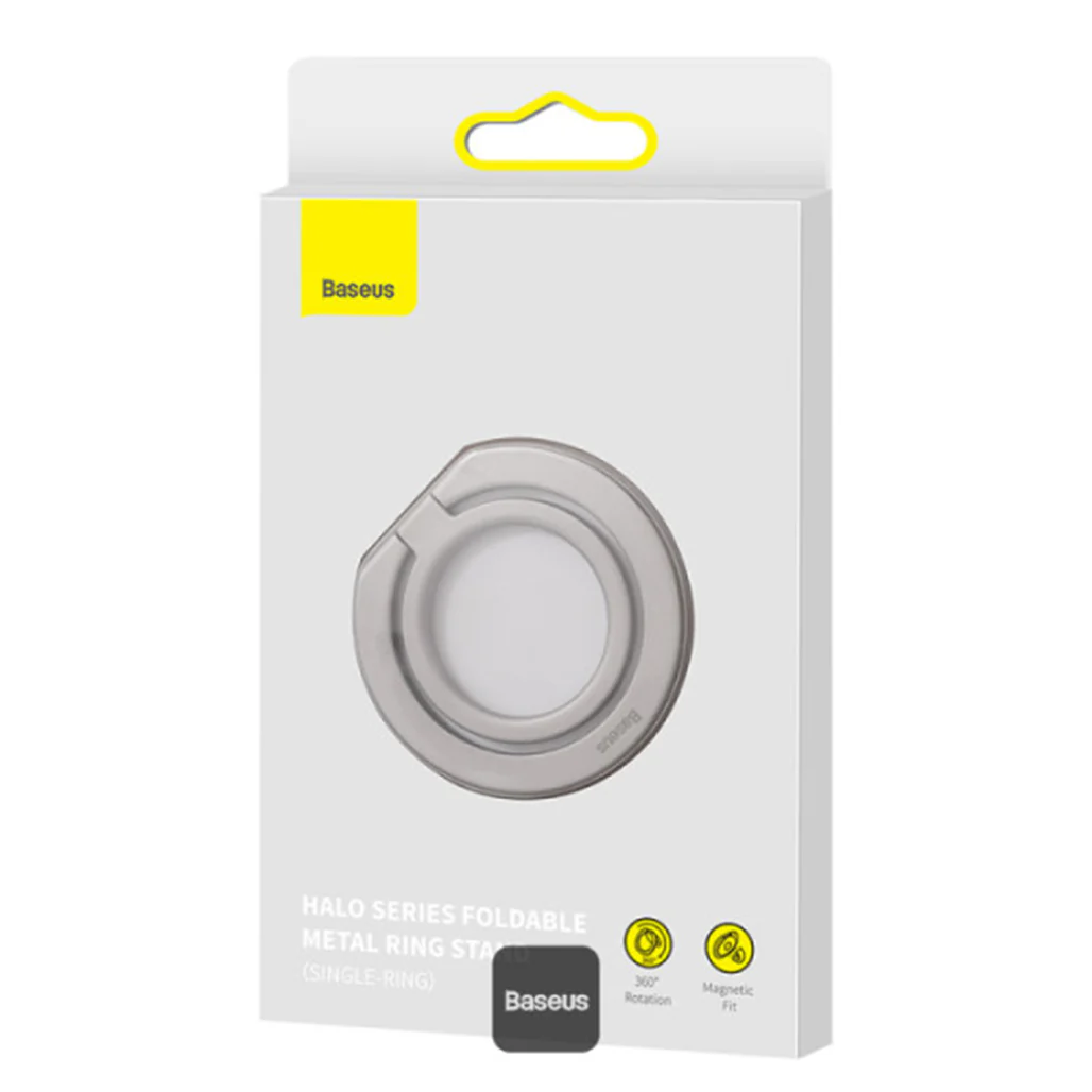 Baseus Halo Series Foldable Metal Ring Stand | 360° Rotating Magnetic Phone Holder for Hands-Free Use - Image 4