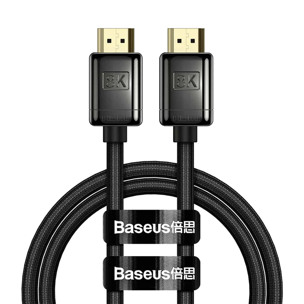 Baseus HD HDMI 8K to HDMI 8K Adapter Cable (Zinc Alloy) 1m Black