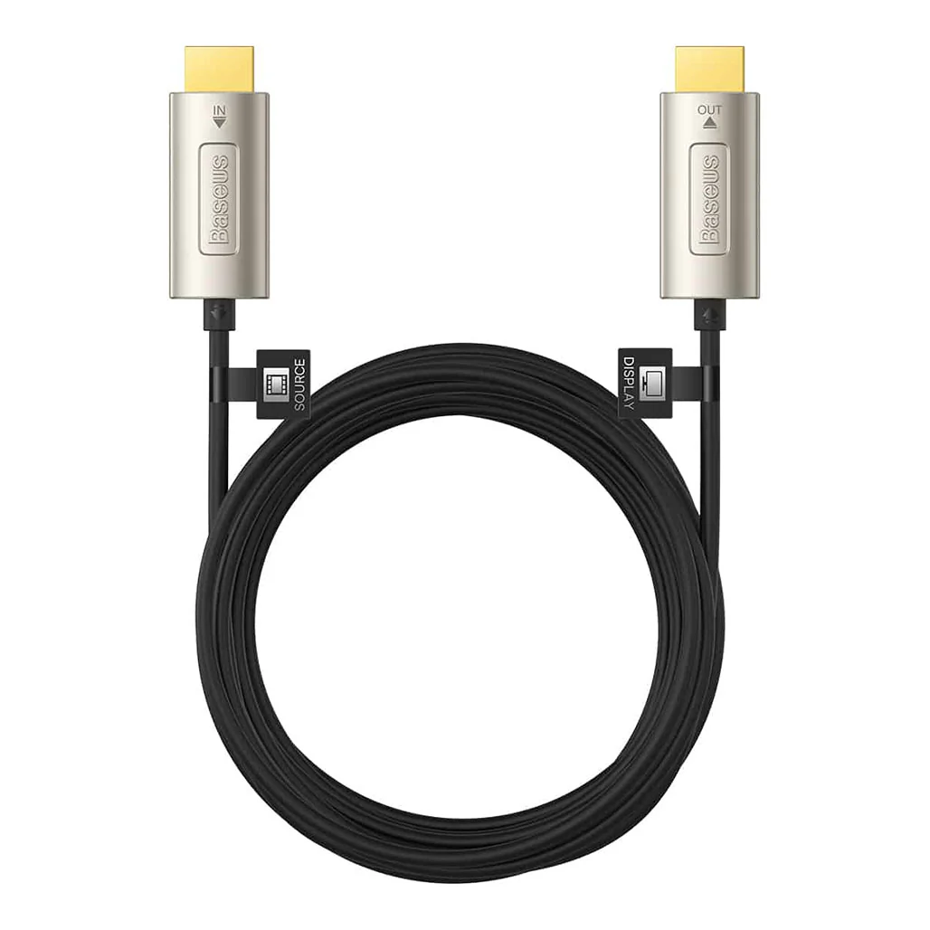 Baseus High Definition Series 10M Optical Fiber HDMI to HDMI Cable - 4K@60Hz, Black - Image 2