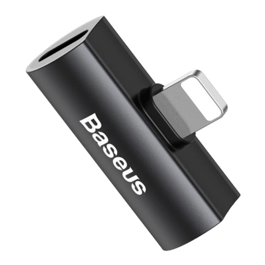 Baseus L46 iP Male to Dual iP Female Adapter - Charging, Music, and Calling Support