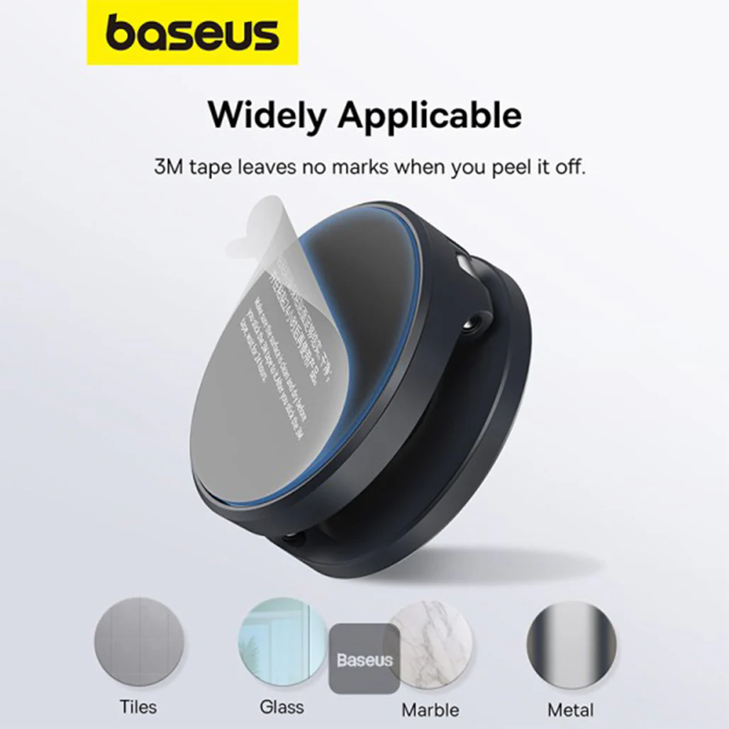 Baseus MagPro Magnetic Foldable Phone Mount Cluster - Black - Image 3