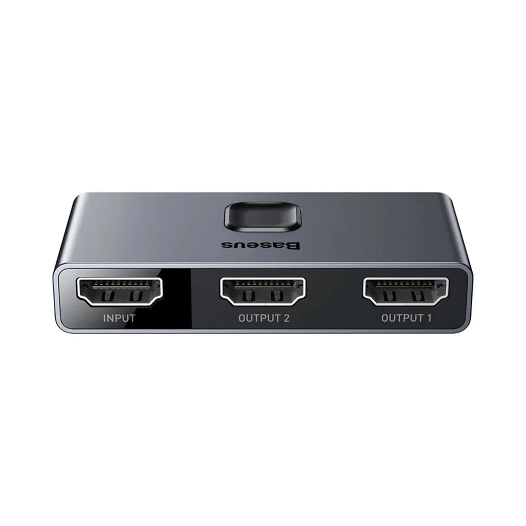 Baseus 4K 60Hz HDMI Splitter and Bi-Directional HDMI Switcher - 1x2/2x1 HDR HDMI Audio Adapter for PS4, TV Box, and More