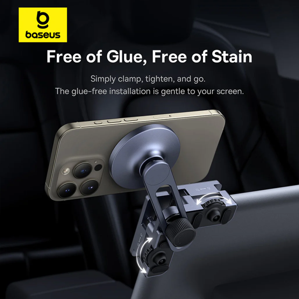 Baseus MaxView Magnetic Car Mount for In-Vehicle Infotainment | 150° Foldable, 270° Angle-Free Viewing | Secure & Convenient - Image 9