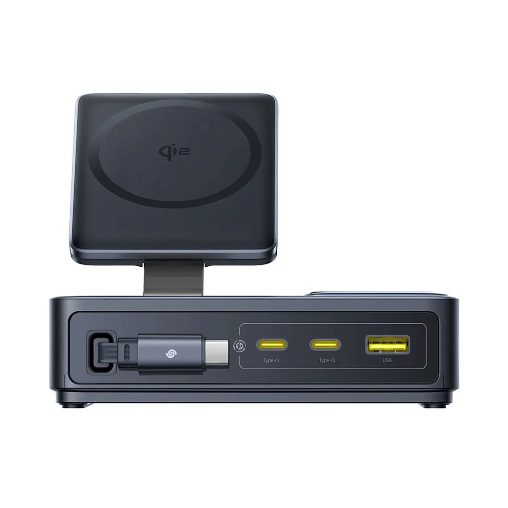 Baseus Nomos 5-in-1 Desktop Charger Qi2 140W | Fast Wireless & USB-C Charging Station - Image 3