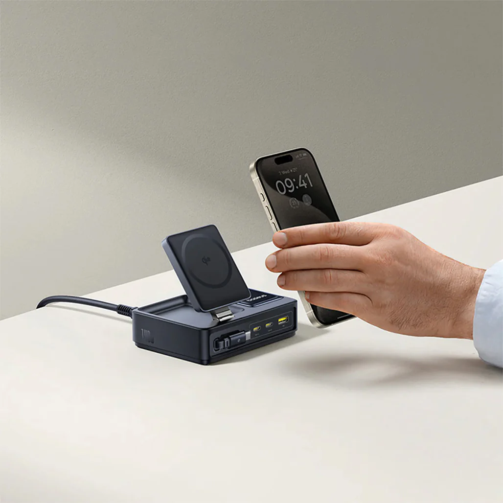 Baseus Nomos 5-in-1 Desktop Charger Qi2 140W | Fast Wireless & USB-C Charging Station - Image 7