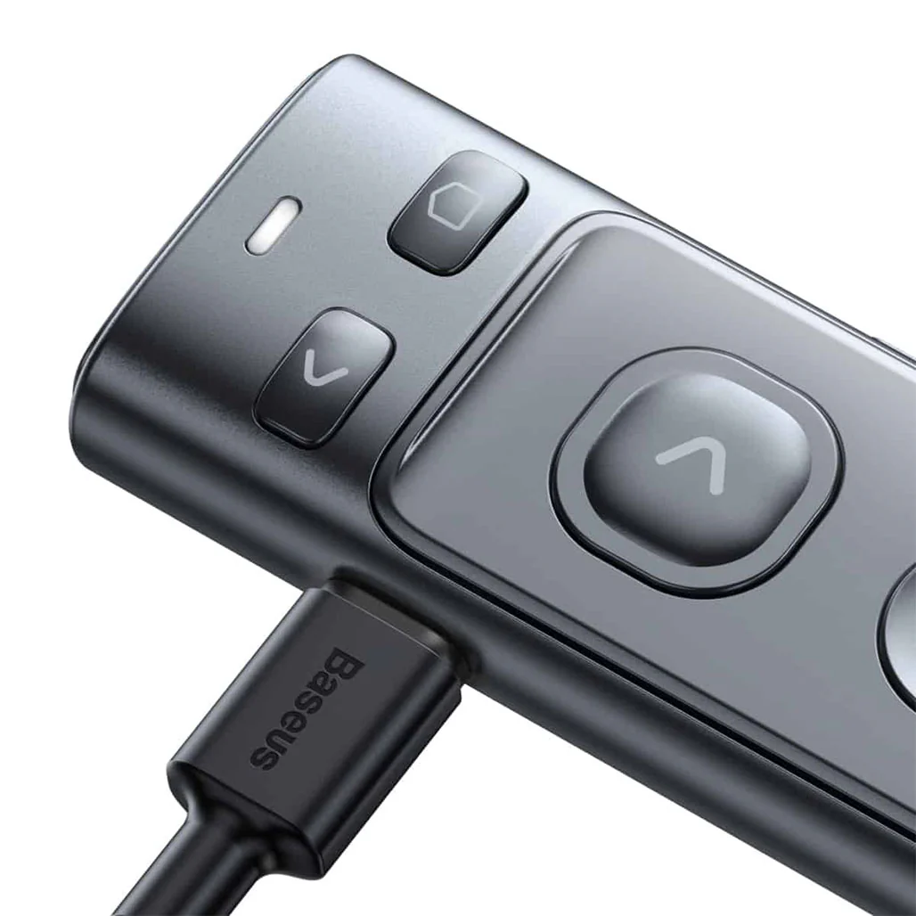 Baseus Orange Dot Wireless Presenter (Red Laser) - Grey - Image 3