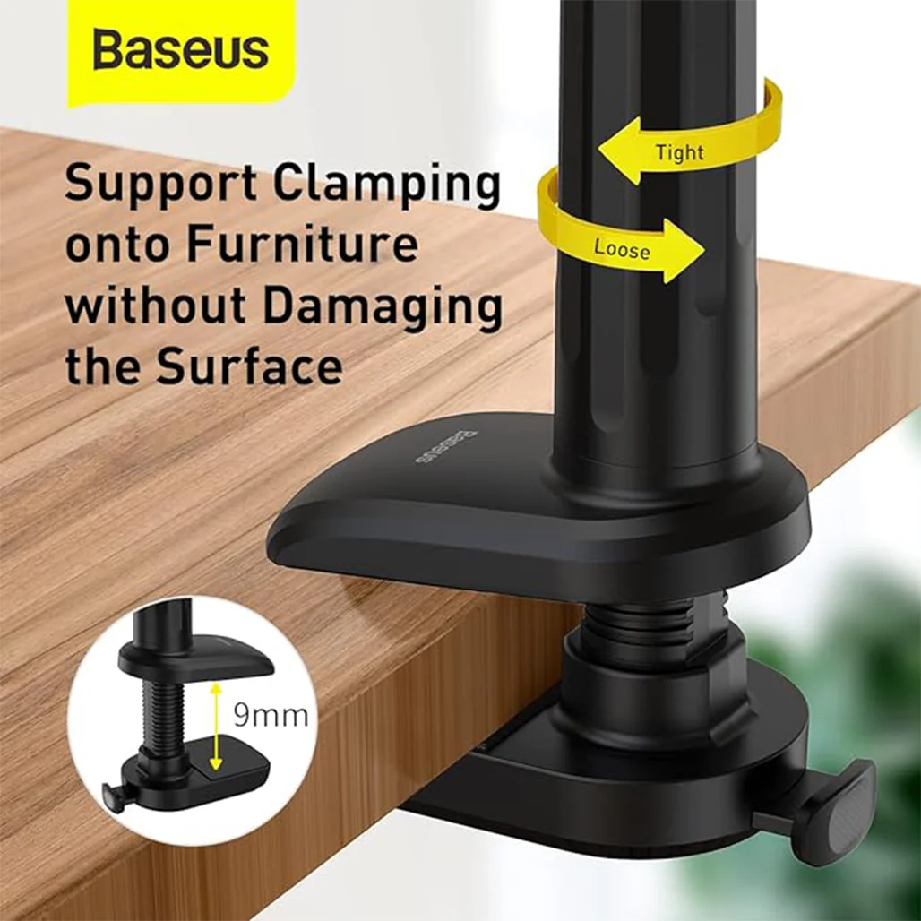 Baseus Otaku Life Rotary Adjustment Lazy Holder Pro for Phone & iPad - Gray - Image 3