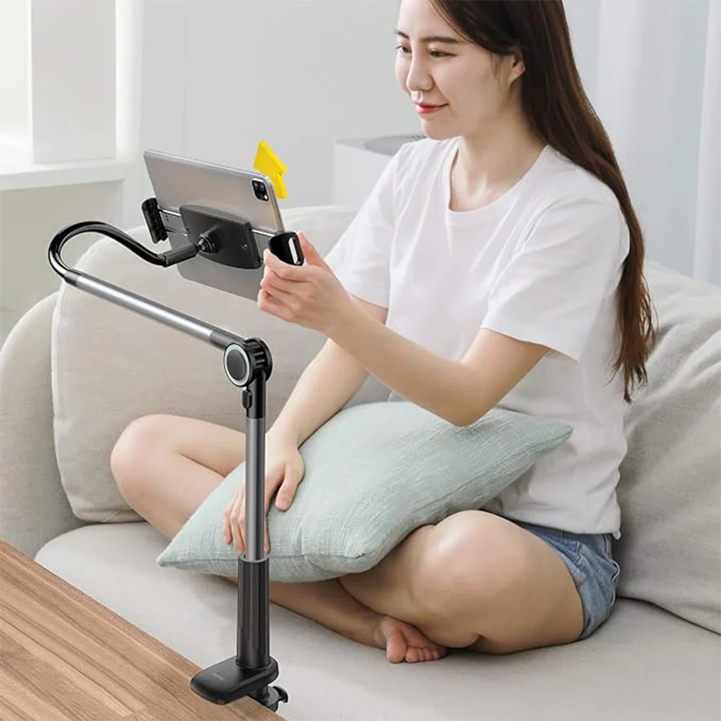 Baseus Otaku Life Rotary Adjustment Lazy Holder Pro for Phone & iPad - Gray - Image 4