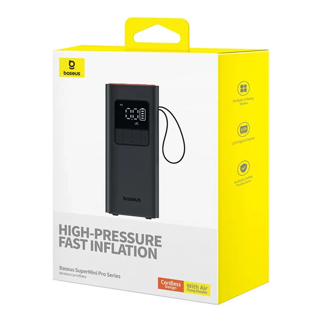 Baseus SuperMini Pro Series Wireless Car Inflator – Compact, Portable, and Versatile Tire Pump - Image 8