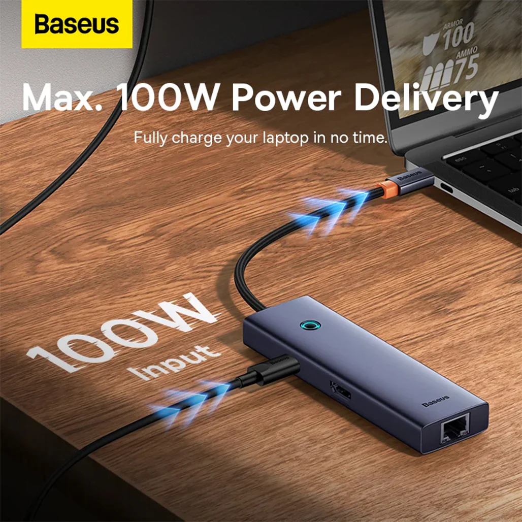 Baseus UltraJoy 6-in-1 USB Hub - Type-C Docking Station - Image 6