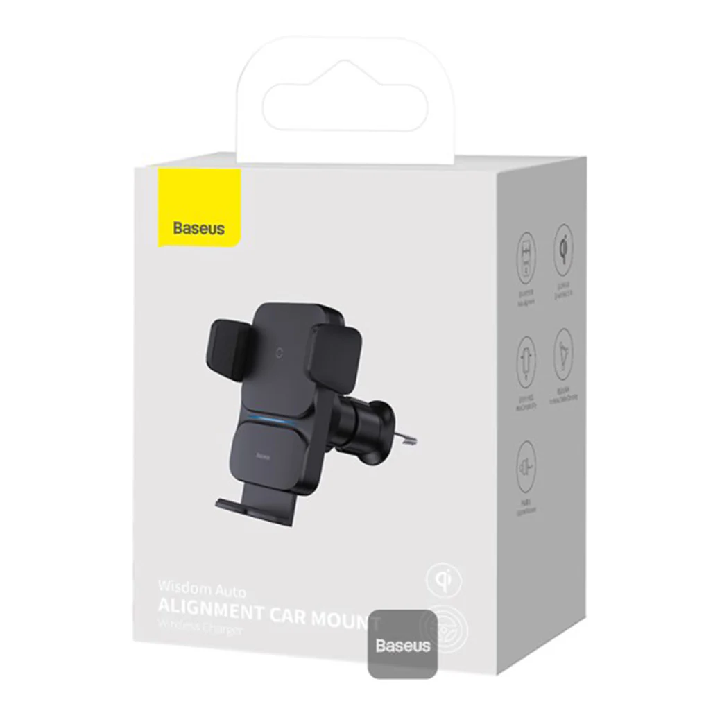 Baseus Wisdom Auto Alignment Car Air Vent Mount Wireless Charger (Qi - 15W) - Image 4