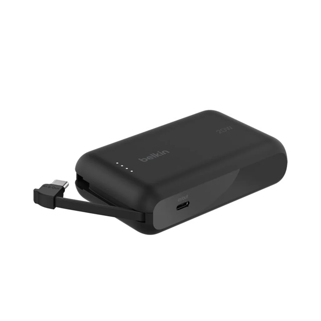 Belkin BoostCharge 10,000mAh USB-C Power Bank with Integrated Cable – 20W Fast Charging & Dual Device Support - Image 4