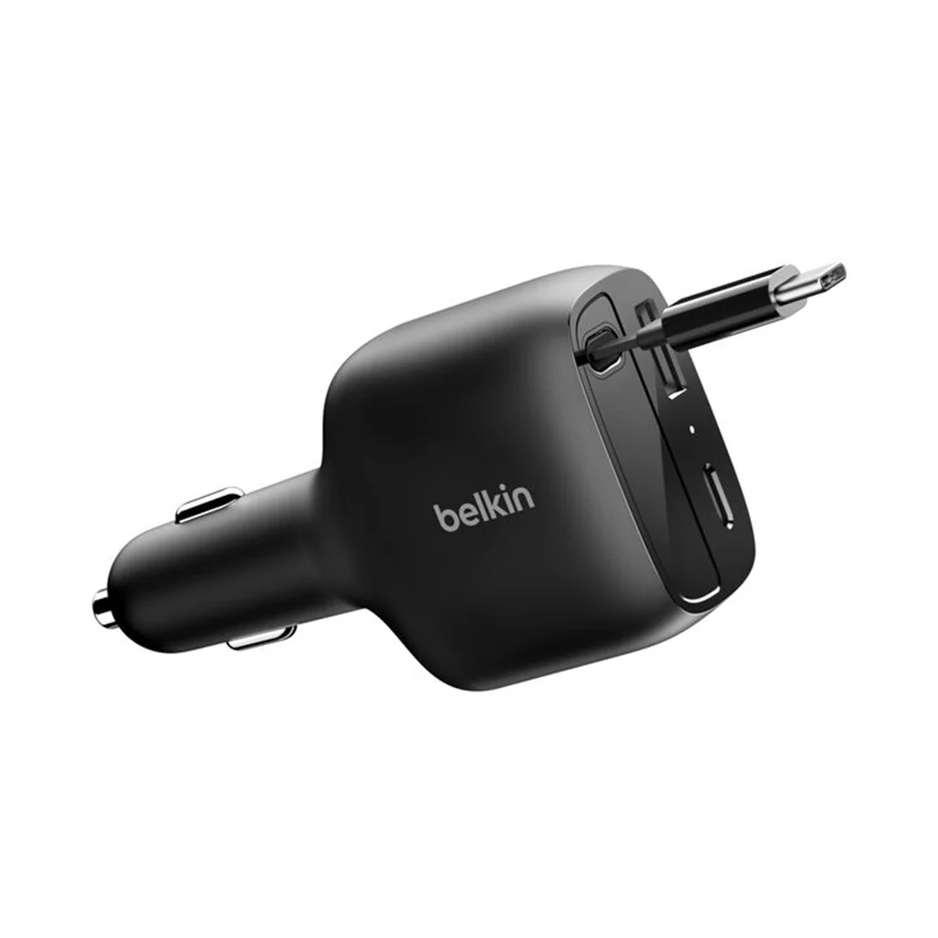 Belkin BoostCharge 75W Retractable Car Charger with USB-C Cable & Dual Ports - Image 10