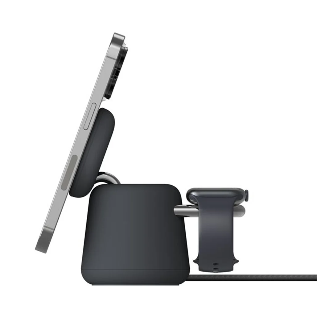Belkin BoostCharge Pro 2-in-1 MagSafe Wireless Charging Dock – 15W Fast Charger for iPhone, Apple Watch & AirPods - Image 2