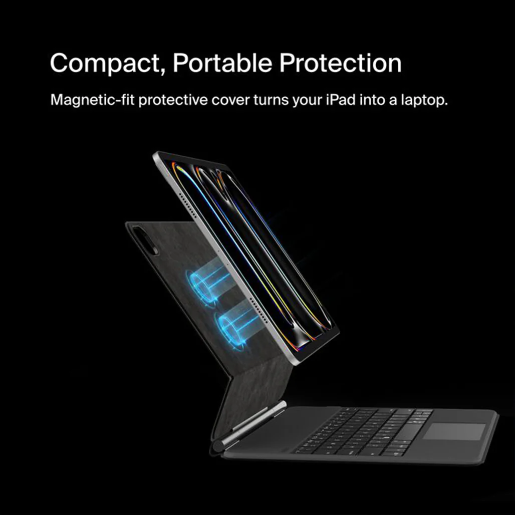 Belkin Pro Keyboard Case with Arabic Keys & Magnetic Stand for iPad Pro 13" (M4) – Backlit Bluetooth Keyboard with Trackpad - Image 9