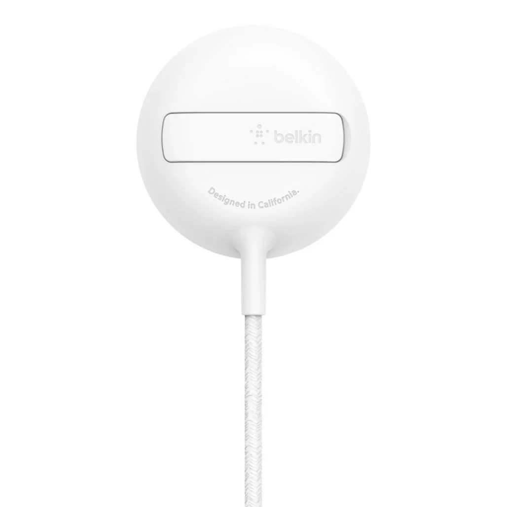 Belkin WIA004BTWH MagSafe Portable Wireless Charger Pad with Stand - 15W Fast Charging, 6.6ft Cable, Compatible with iPhone 13/12, White - Image 2