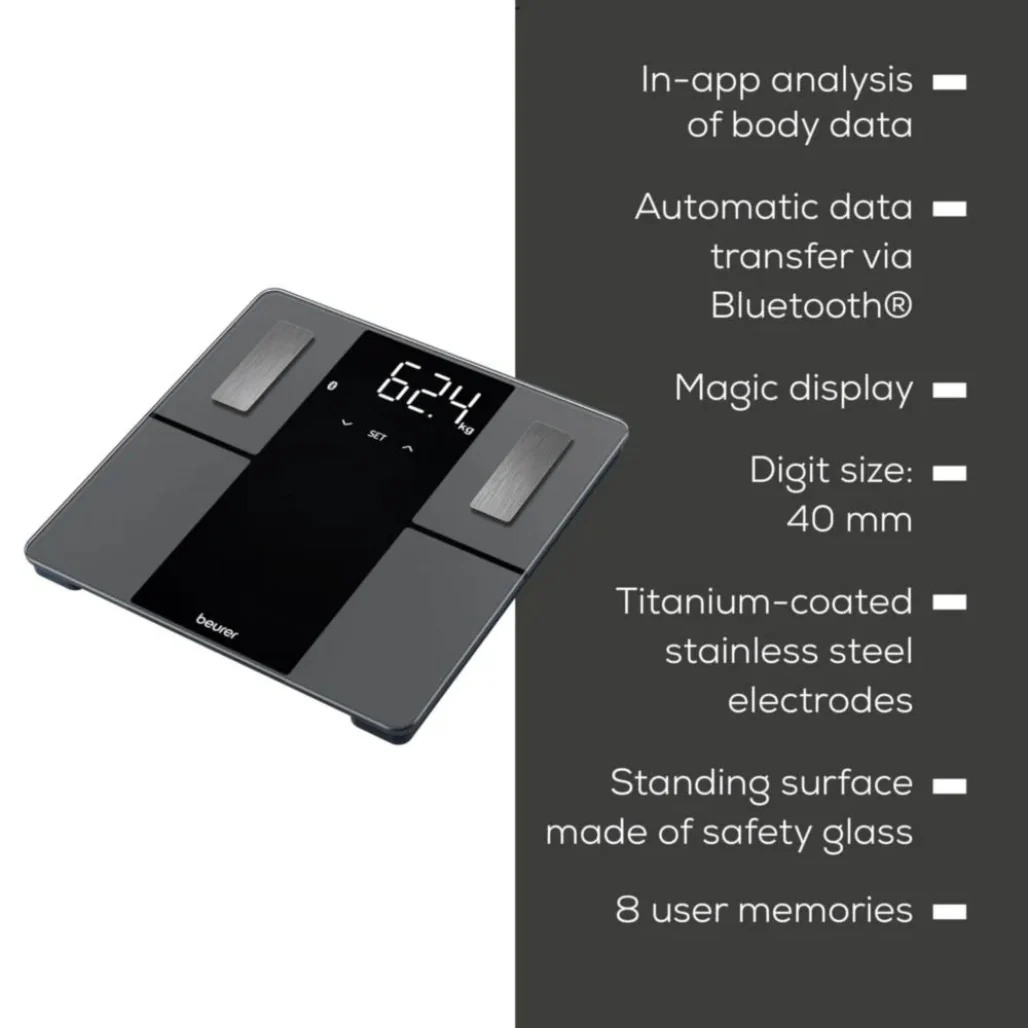 Beurer BF 500 Super Black Edition Diagnostic Bathroom Scale - Image 5