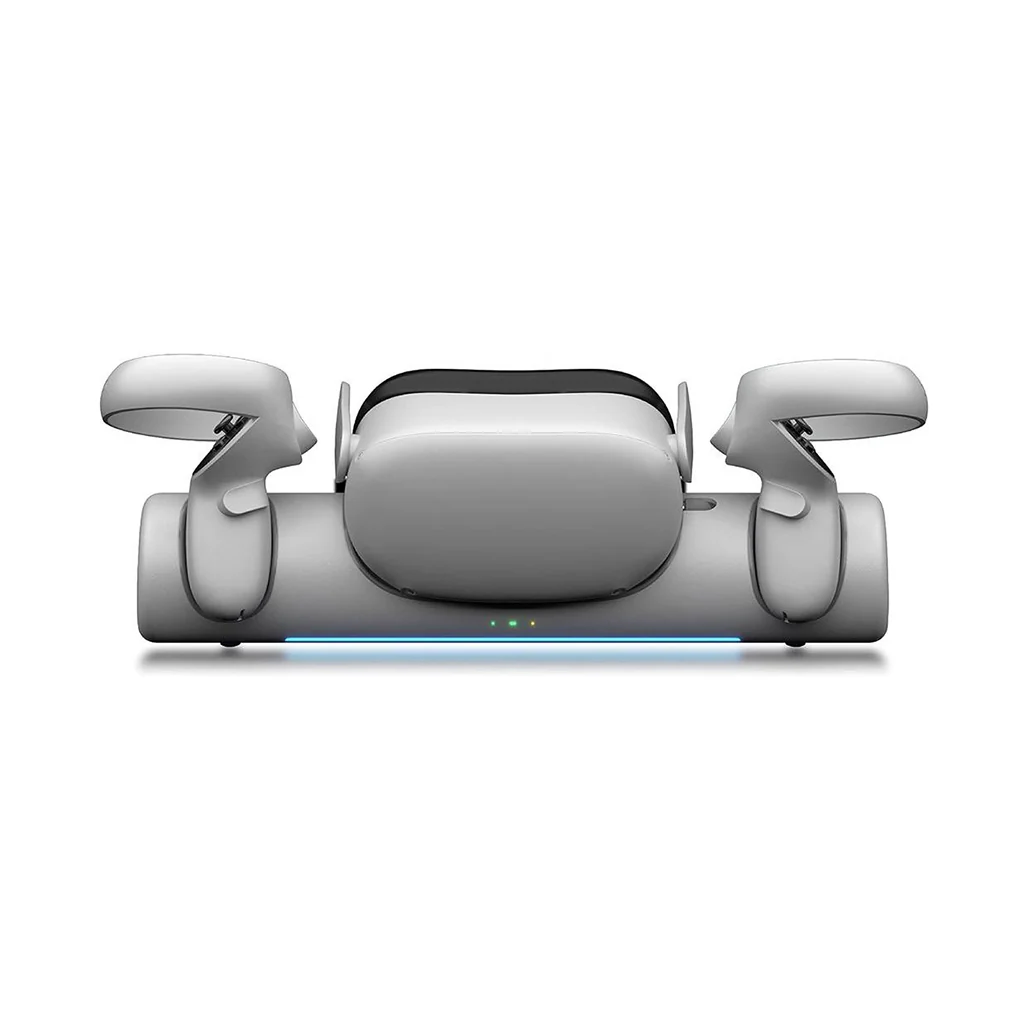 BluPebble Elite Charging Station for Meta Quest 2 – Fast Wireless Dock with Magnetic USB-C Connector