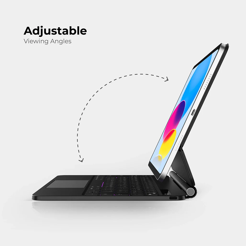 BluPebble iPad 10th Gen Magic Folio Keyboard with Trackpad | English & Arabic | Backlit | Multi-Touch Gestures - Image 3