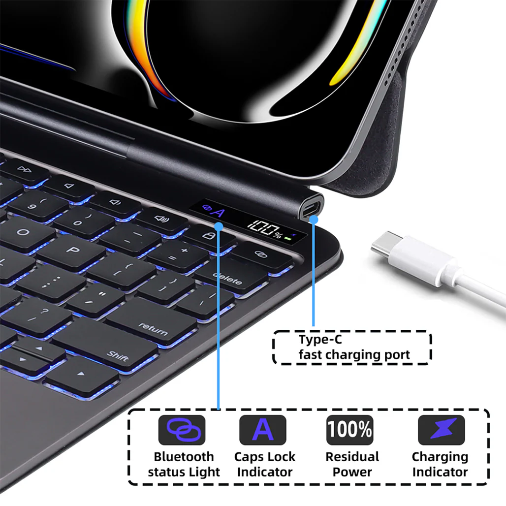 Blupebble Ipad Air 11" M2/M3 Magic Folio Keyboard With Trackpad - Image 6