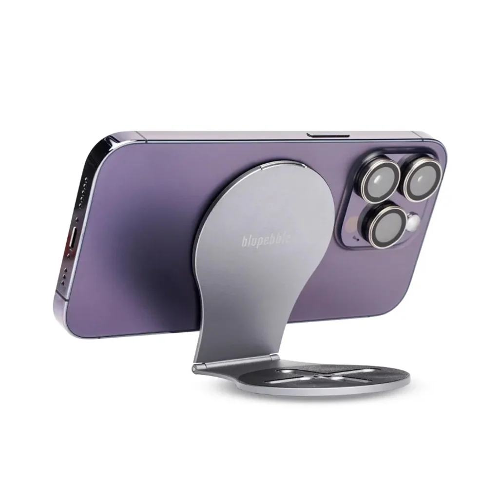 Blupebble Lumi Mag Magnetic Phone Stand with LED Light – 5-in-1 Aluminum Alloy Mount for Laptops, MacBooks, and iPads | Continuity Camera Compatible - Image 4