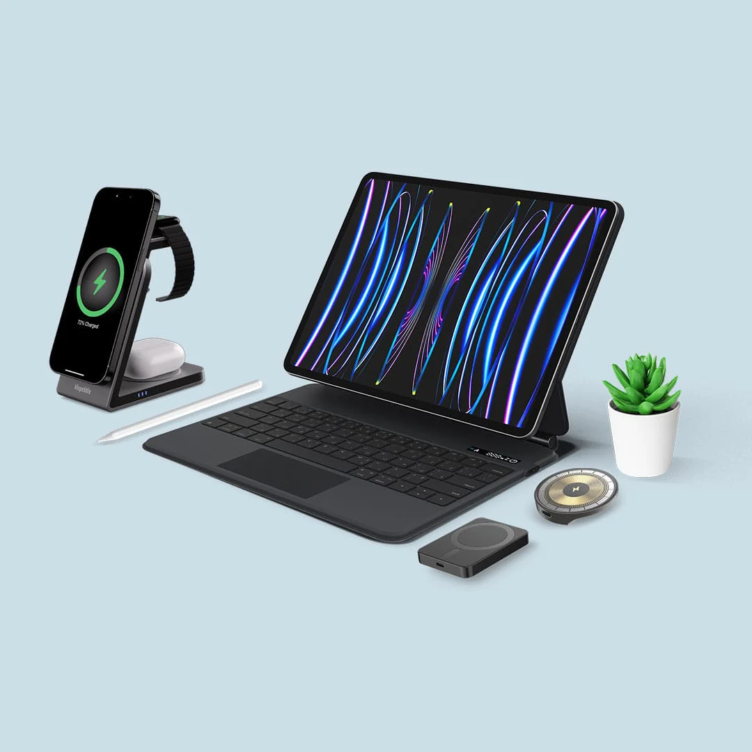 Blupebble Magic Folio with Trackpad English and Arabic Keyboard for iPad Pro 12.9 Inch - Image 4