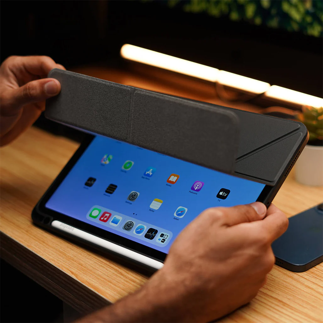 Blupebble New Yorker 13" iPad Air Case with Integrated Stylus Holder & Smart Tri-Fold Stand - Slim, Lightweight, and Durable Protection - Image 5