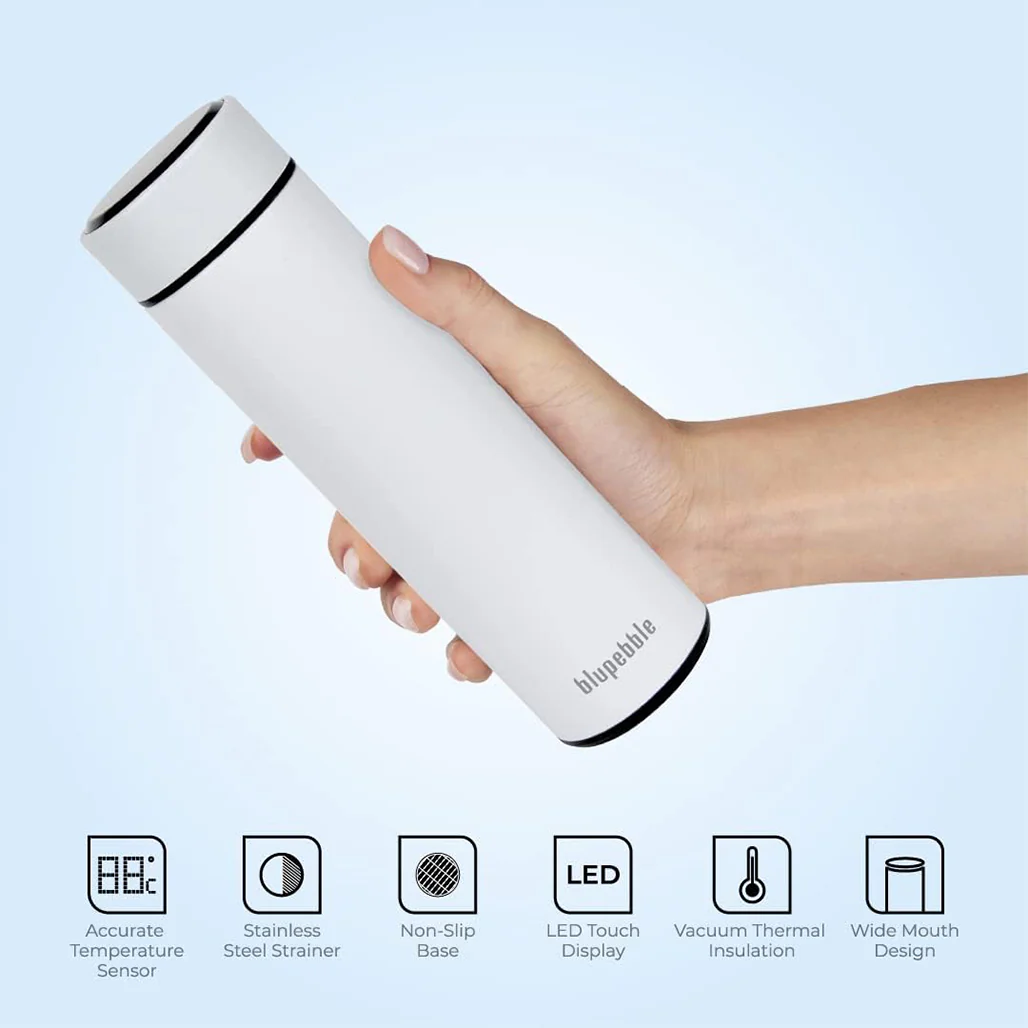 Blupebble Smart Water Bottle with LED Temperature Display - Image 3