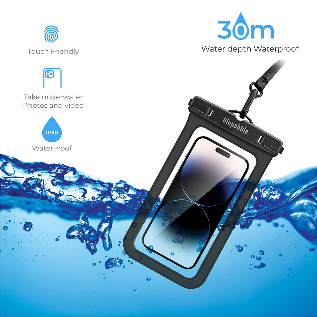 Blupebble Splash Waterproof Bag Black - BP-SPLASH72-BK - Image 7